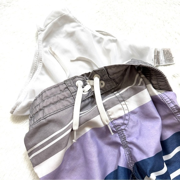 ⭐️ 5 for $25 Old Navy Swim Shorts with Pocket Navy Purple White Stripes XS (5) - Picture 3 of 7